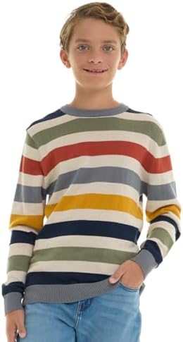 100% Cotton Crewneck Sweater Soft Knit Pullover for Fall an…