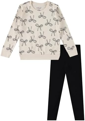 2-Piece Fleece Crewneck Sweatshirt and Legging Set