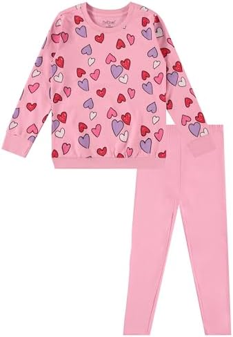 2-Piece Fleece Crewneck Sweatshirt and Legging Set