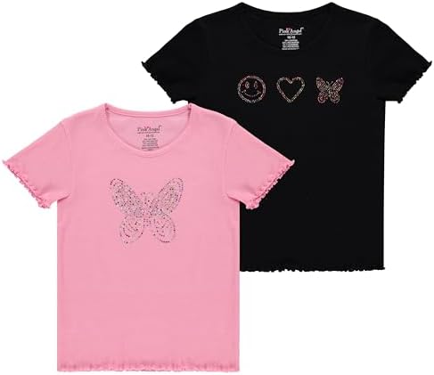 Girls’ 2-Pack Ribbed Tees