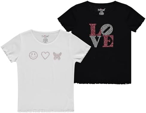 Girls’ 2-Pack Ribbed Tees