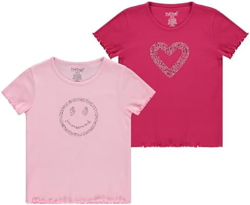 Girls’ 2-Pack Ribbed Tees