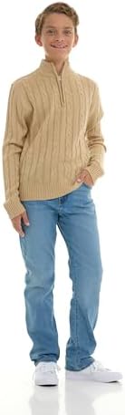 Quarter Zip Cable Knit Sweater